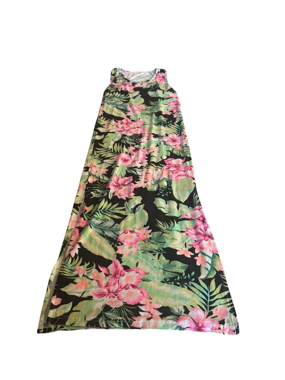 Europe Kids Tropical Floral Girl's Maxi Dress Size XL